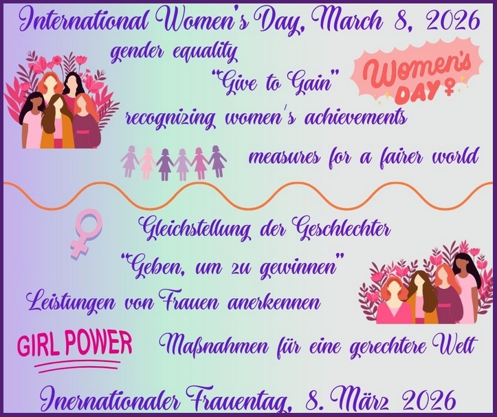 Internationaler Frauentag 8. März 2026