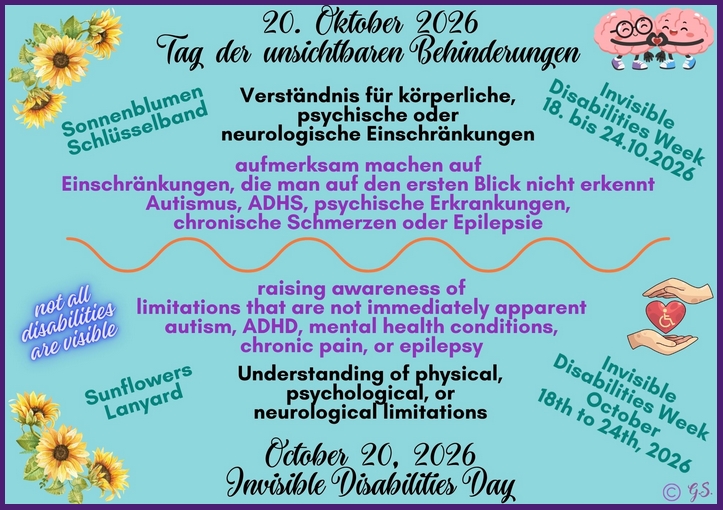 Invisible Disabilities Day 20. Oktober 2026